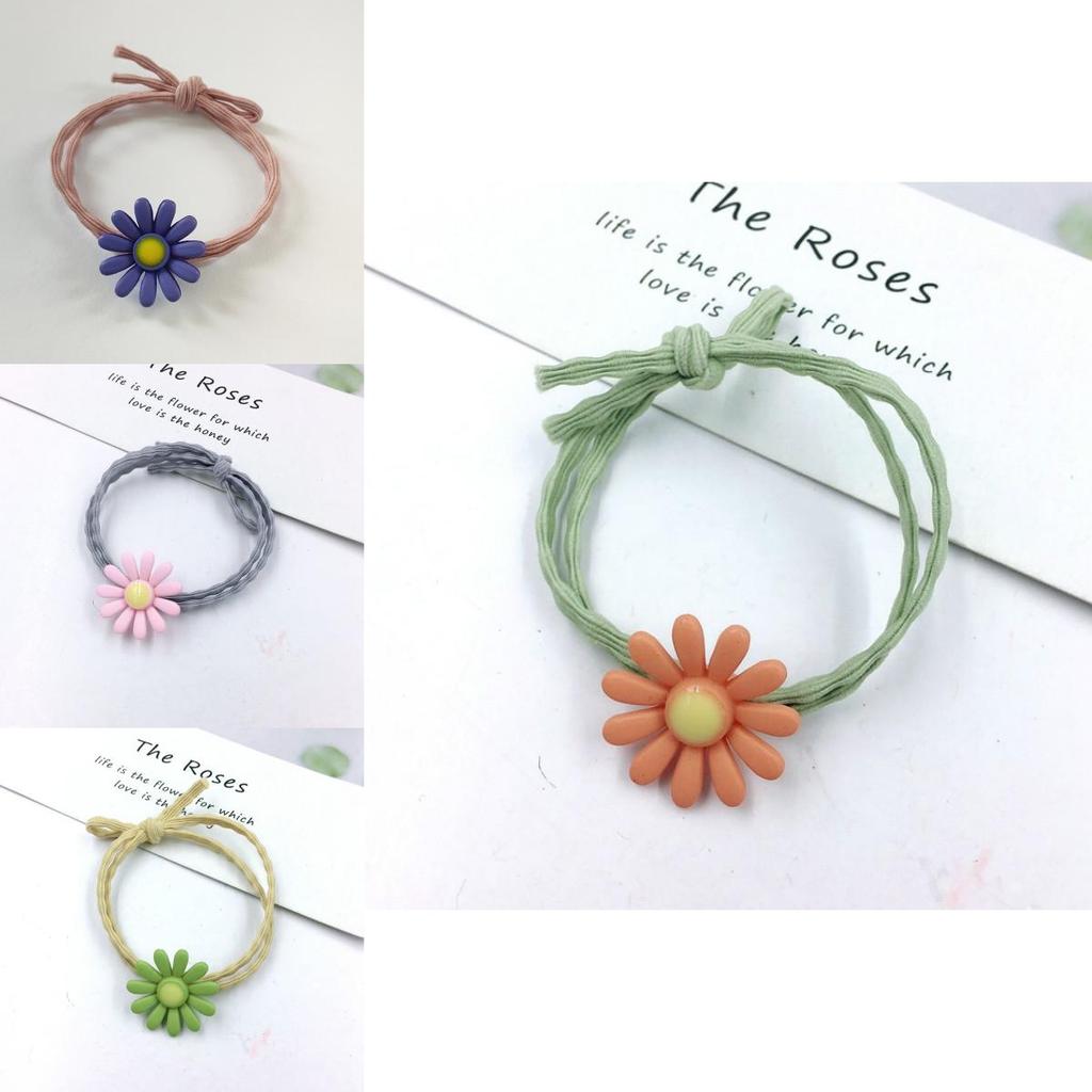 Stylish Ins Women Daisy Hair Rope Featuring Korean Rubber Band And High-elastic Design