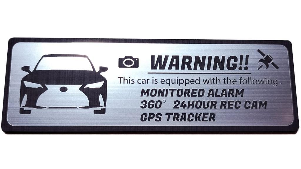 Honami Works 30 Series IS Security Dash GPS Tracker Sticker (Late Model) Emblem, 24-Hour Surveillance, Cam,