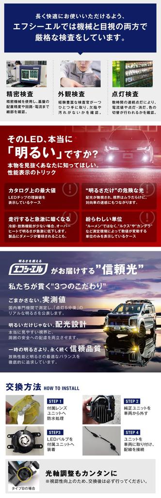 Fog Lamp Unit Clear Cut Type Clear Vehicle Inspection Compliant Fcl. L1B, 2-Color Switching, Lines, Projector, C, Yellow, White, Lens, Aftermarket,