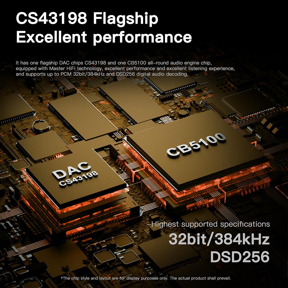 KEYSION CS43198 DSD256 384KHz USB DAC Audio HiFi Decoder ADC HD Radio Type-C to 3.5mm Headphone Amplifier for iOS Android Win 10