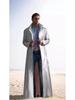 Stilvoller langer Herren-Trenchcoat aus PU-Leder Slim Fit