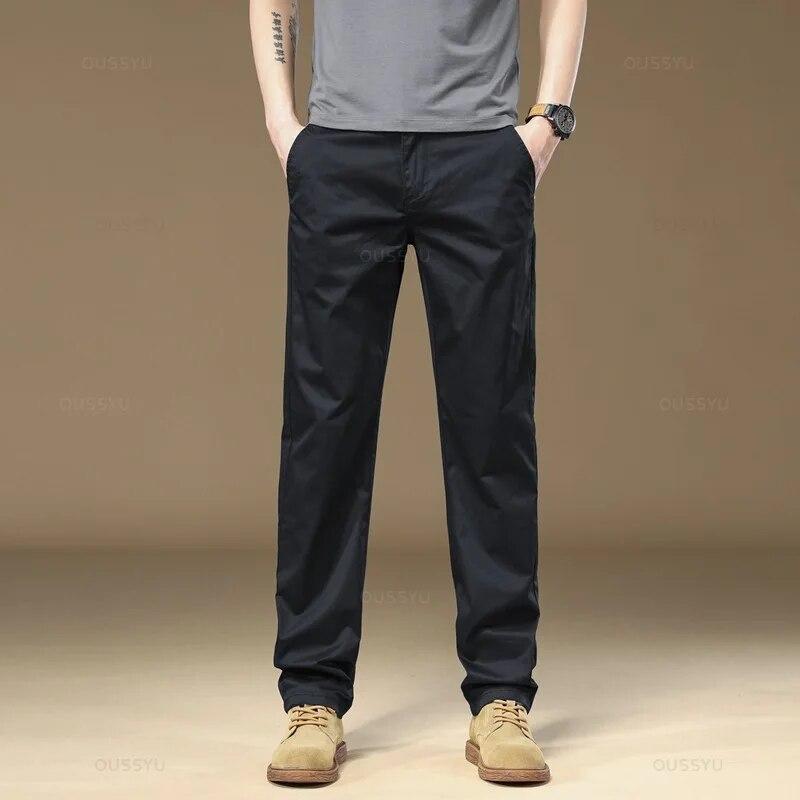 Men's Pants Solid Color Work Wear Casual Pant Wide Korean Y2k Clothing Jogger Cargo Trousers Male Big Size 40