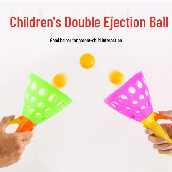 Double Player Elastic Throw & Catch Ball – Interactive Educational Toy for Kids & Parents