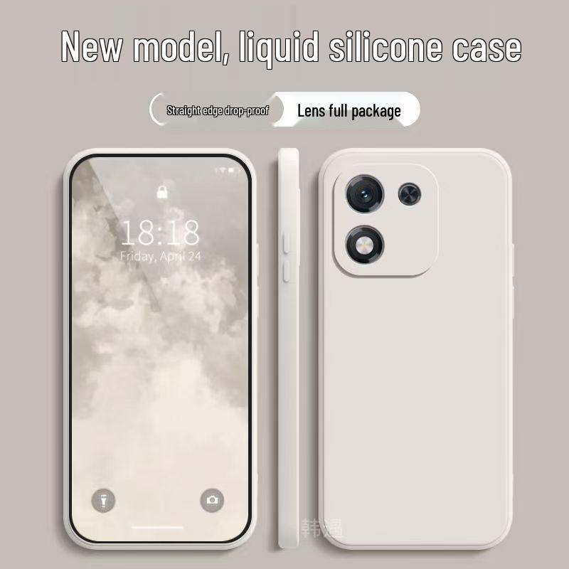 Honor X70i Case: Solid Color, Full Coverage, Anti-Drop, Soft Shell, Straight Edge Design, New Model