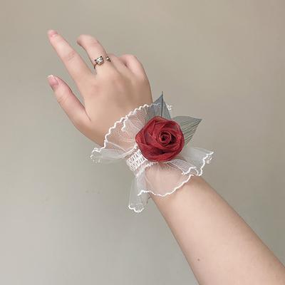Mesh Lace Wrist Cover Rose Bracelet Light Luxury High Sense Fashion Exquisite Bracelet New Versatile Jewelry Women