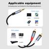 Plugs and Play Stereo Music Cable 3.5mm Male to 2 Male Cable for Multiple Devices for Music and Movie Clear Output