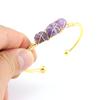 Color Retaining Natural Rough Stone Crystal Amethyst Winding Hand Woven Bracelet B52