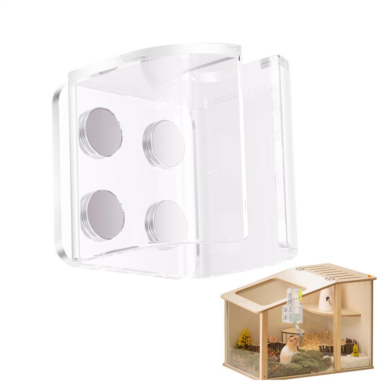 Hamster Water Bottle Stand Transparent Feeder Bracket Leakproof Hamster Water Bottle Magnetic Holder For Squirrels Food Feeder