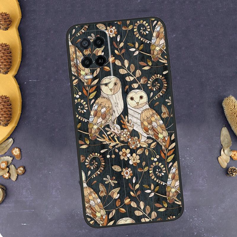 Cartoon Owl Phone Case For Oppo A40 A60 A80 A78 A98 A18 A38 A58 A74 A94 A54 A16 A76 A96 A15 A17 A77 A57S