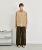GLW Wide Double-Pleat Cotton Pants Brown