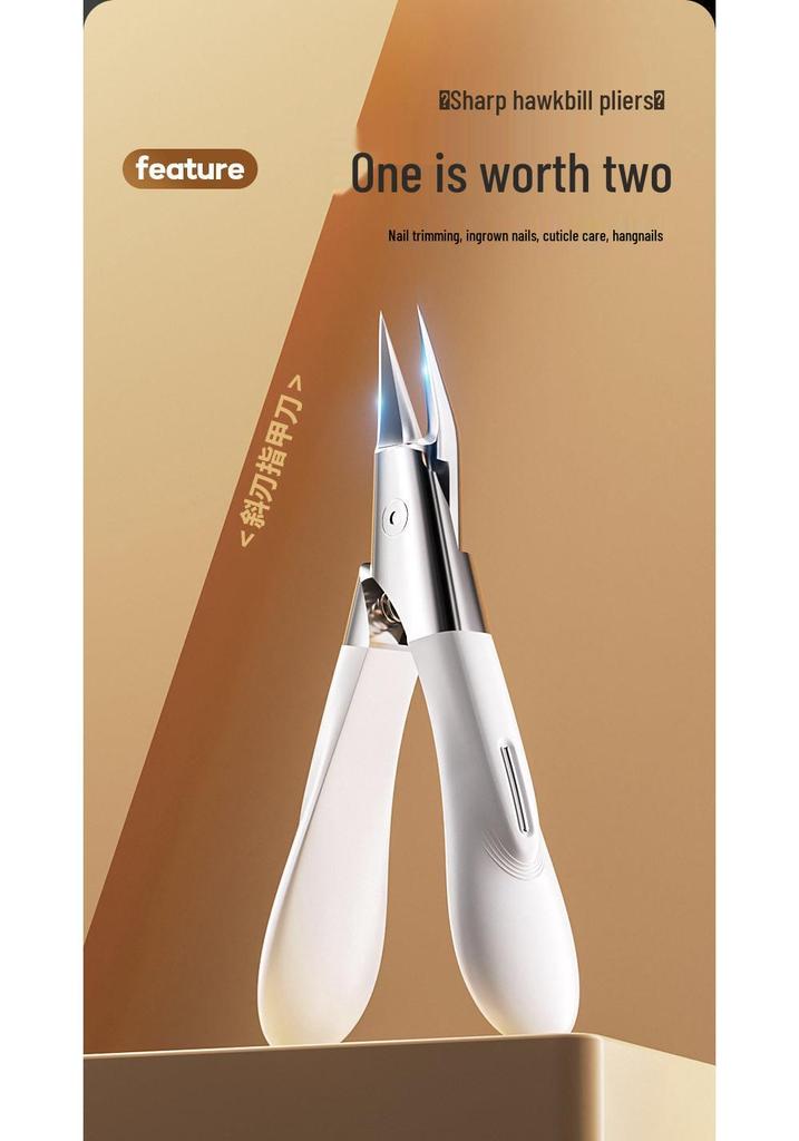 Multi-Functional Angled Stainless Steel Ingrown Nail Pliers for Thick Toenails