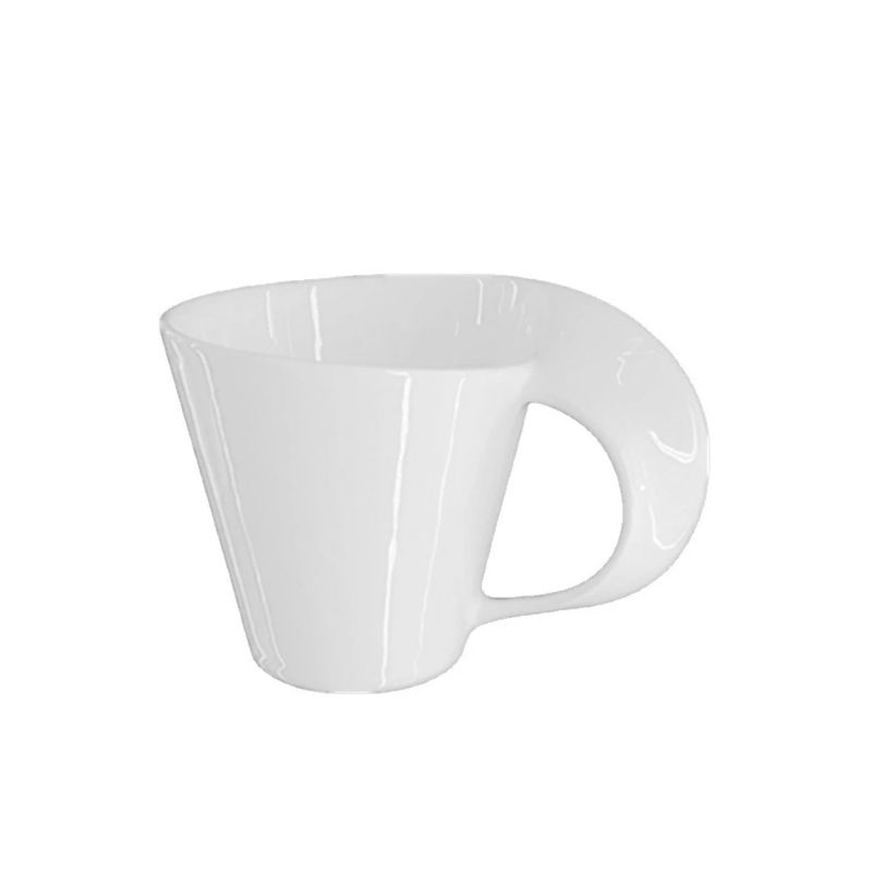 

Белая фарфоровая кофейная чашка, креативные волнистые чашки для послеобеденного чая и молока, керамическая чашка для эспрессо, украшение для дома, новинка 200ml белый