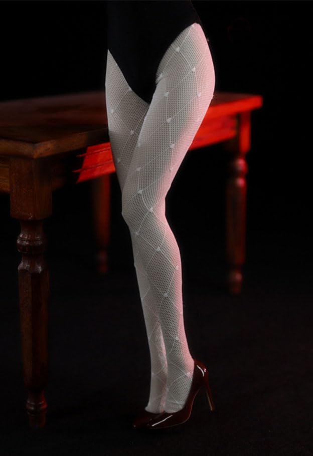 

HAMRETHYPPZ Костюмированная фигурка масштаба 1/6, Женщина-офисный работник в черных чулках и белых сетчатых колготках (Тело, голова, обувь и т.д.. Не включено)