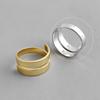 ANENJERY Damenmode-Schmuck, bezaubernder unregelmäßiger Ketten-geometrischer Ring, offener Goldring für Damen und Herren, Party-Geschenk-Accessoires