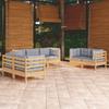 Day and Night - Day and Night Garden Furniture Set 7 Pieces and Cushions Solid Pine Wood