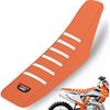 White Stripe Universial Seat Cover For Dirt Bike - Motorcycle Motorcross Enduro Seat Covers (Black)
