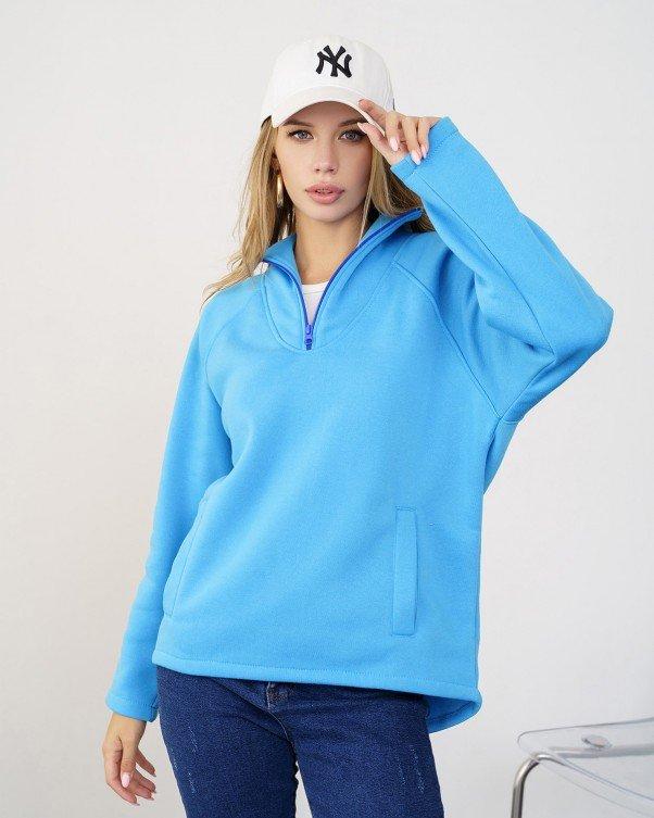 Sweat matelassé col montant ISSA Plus XXL moutarde