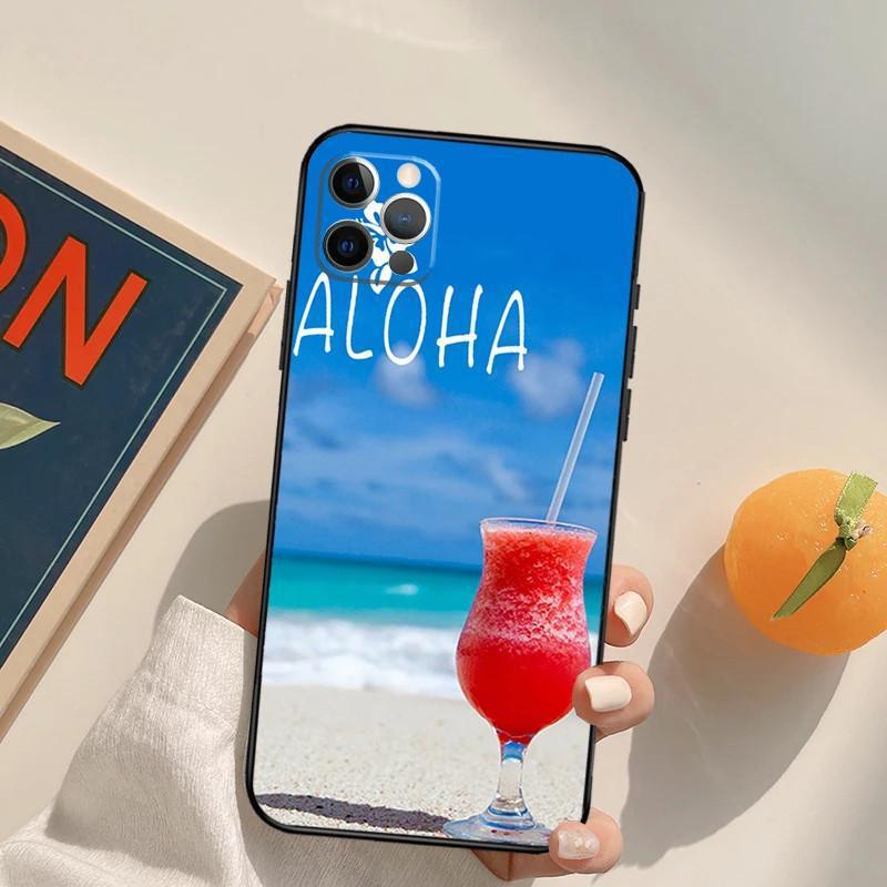 

Чехол для мобильного телефона Apple Iphone14 Aloha Beach Life, чехол для мобильного телефона Hawaii Hair Painted Anti-Drop Hua iPhone 16