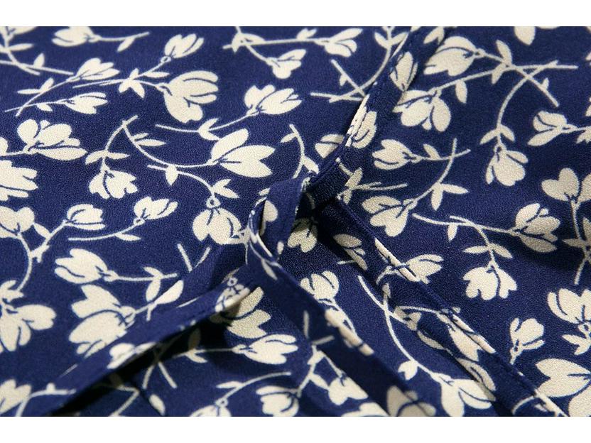 YPFF Summer V-Neck Tie-Waist Wrap Dress: Elegant Print Short Sleeve Skirt