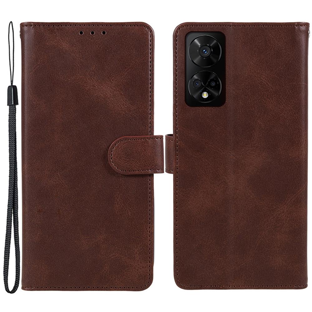 

Для TCL 50 5G Чохол PU Шкіра Гаманець Захисний Чохол для Телефону Текстура Теляти Brown