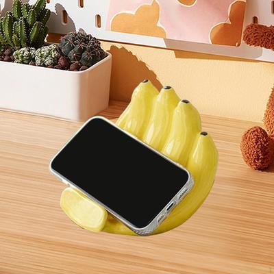 Phone Stand Figurine Bananas Sculpture Holder, Home Decor, for Living Room Table