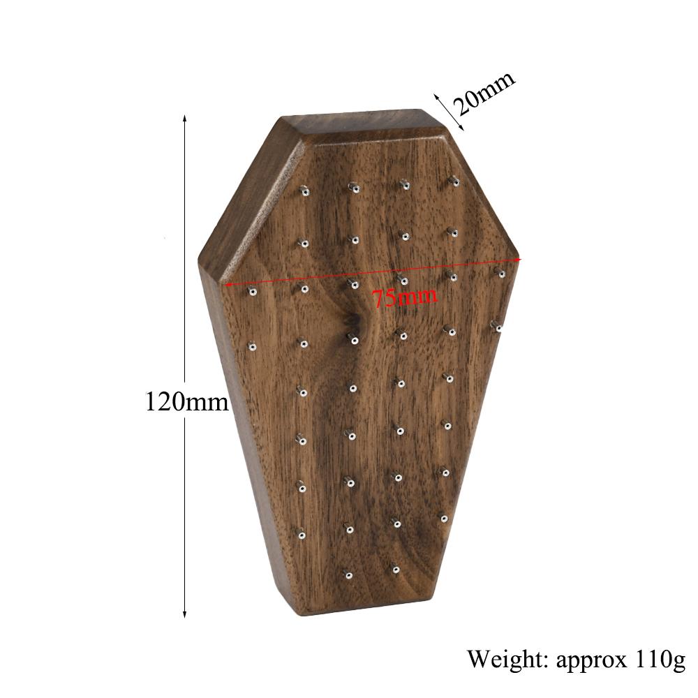 Solid Wood Stand Labret Dermal Anchor Body Piercing Jewelry Top Display Seller Cases Display Tool with Screw Thread