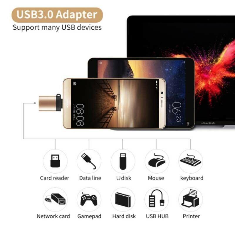 Adaptor USB la Type-c 3.0 Adaptor Otg Adaptor pentru telefon mobil Lanyard