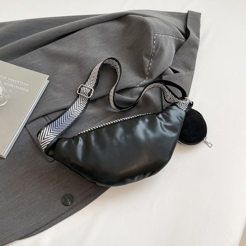 

Яркая ромбовидная сумка, модная сумка на талию, нагрудная сумка через плечо, женская универсальная модная сумка для мелочи с широким плечевым ремнем чёрный