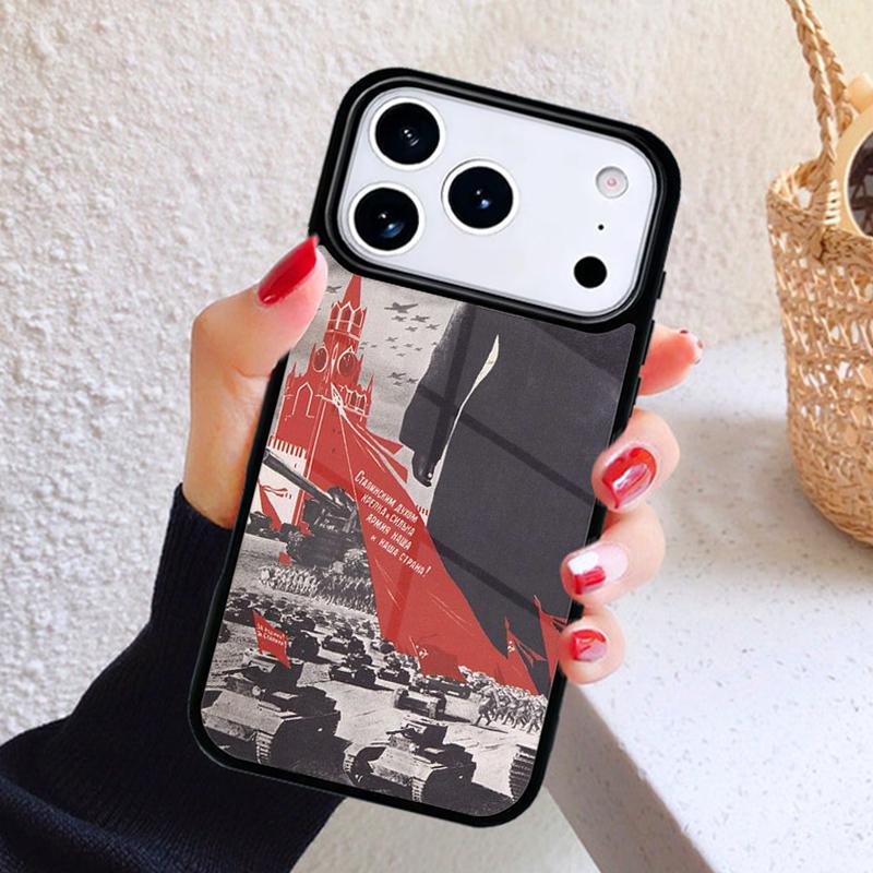USSR CCCP Stalin Phone Case For iPhone 17 Air 16 15 14 13 12 11 Pro Max Plus