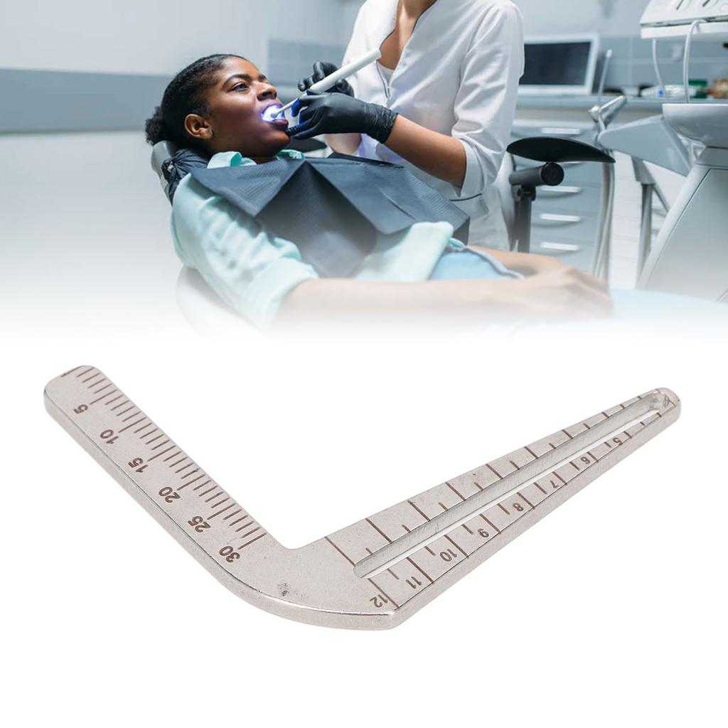 L Shaped Dental Implant Locator Stainless Steel Oral Implant Teeth Measuring Ruler Caliper for Dentist