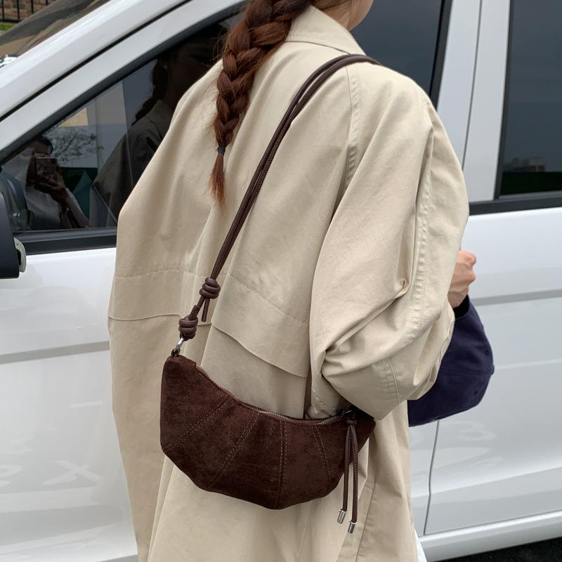 Retro Underarm Small Bag, Women's Croissant, Versatile Crossbody Dumpling Bag