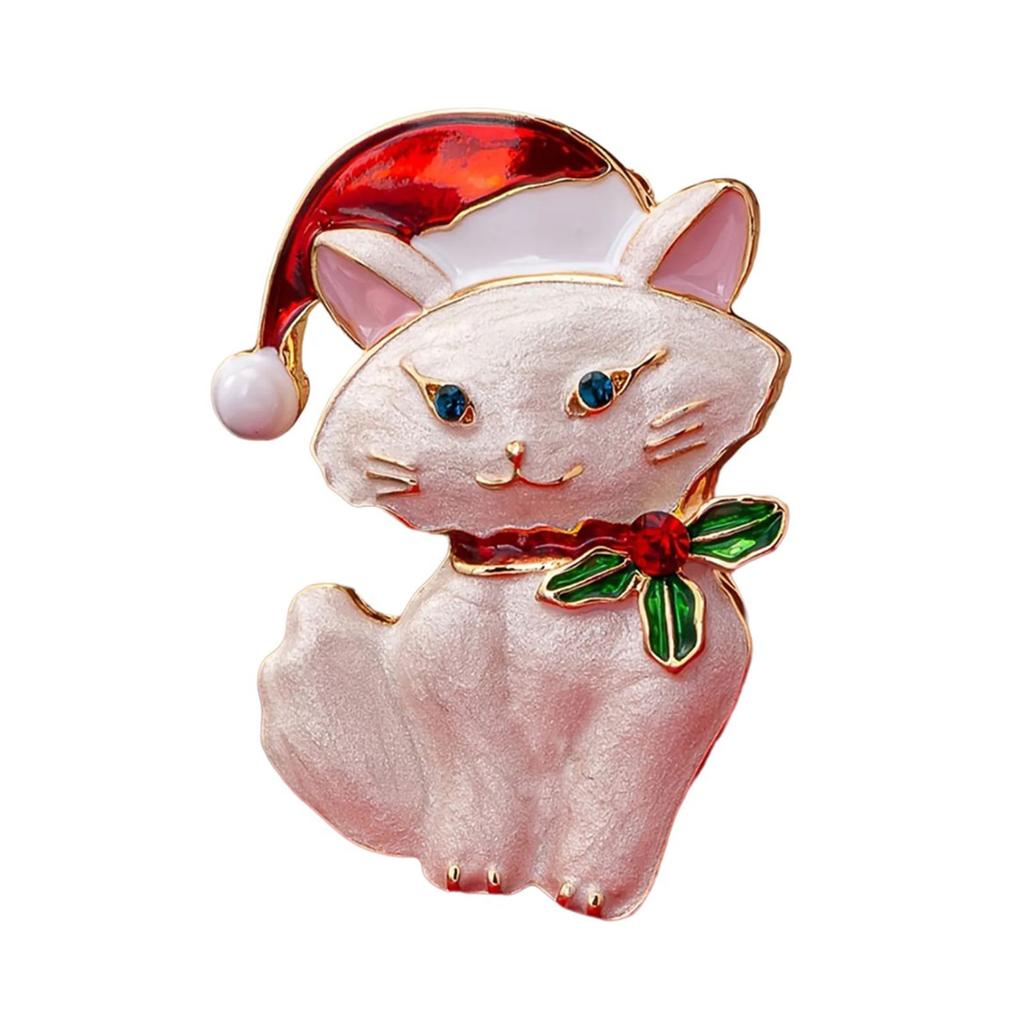 Creative Cats Design Enameled Metal Pin Comfortable Wear Brooch Jewelry Kitten Enamel Badge For Daily Use Gift
