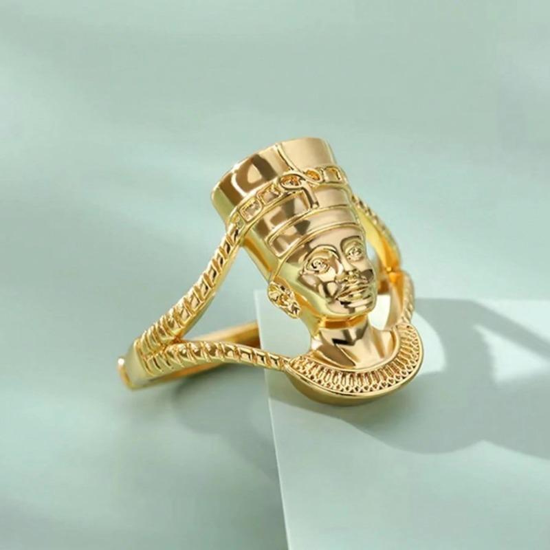 Ancient Series Personality Creative Men and Women Egypt Africa Charm African Muse Ring Opening Adjustable Ring