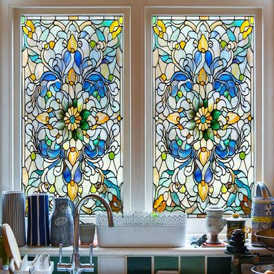 Retro-patterned Home Glass Window Beautification and Decoration Static Electricity Window Stickers