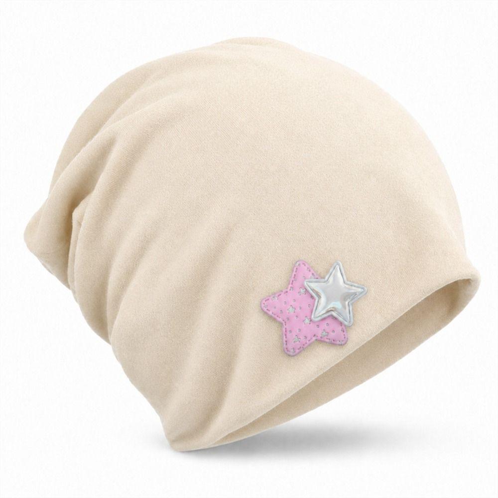 Elastic Women's Beanie Hat Star Pattern Winter Warm Hat Slouchy Skull Cap Air-Conditioned Rooms