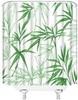 Groen Bamboe Blad Patroon Waterdicht Douchegordijn 180X200Cm - Natuur Planten Print Badkamer Gordijn Voor Spa Stijl Decor