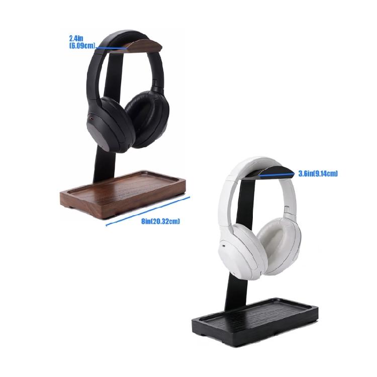 Wooden Headphone Stand Rack Space Saving Desktop Stand Display Earphone Mount Hanger Headset Support Stand Accessories