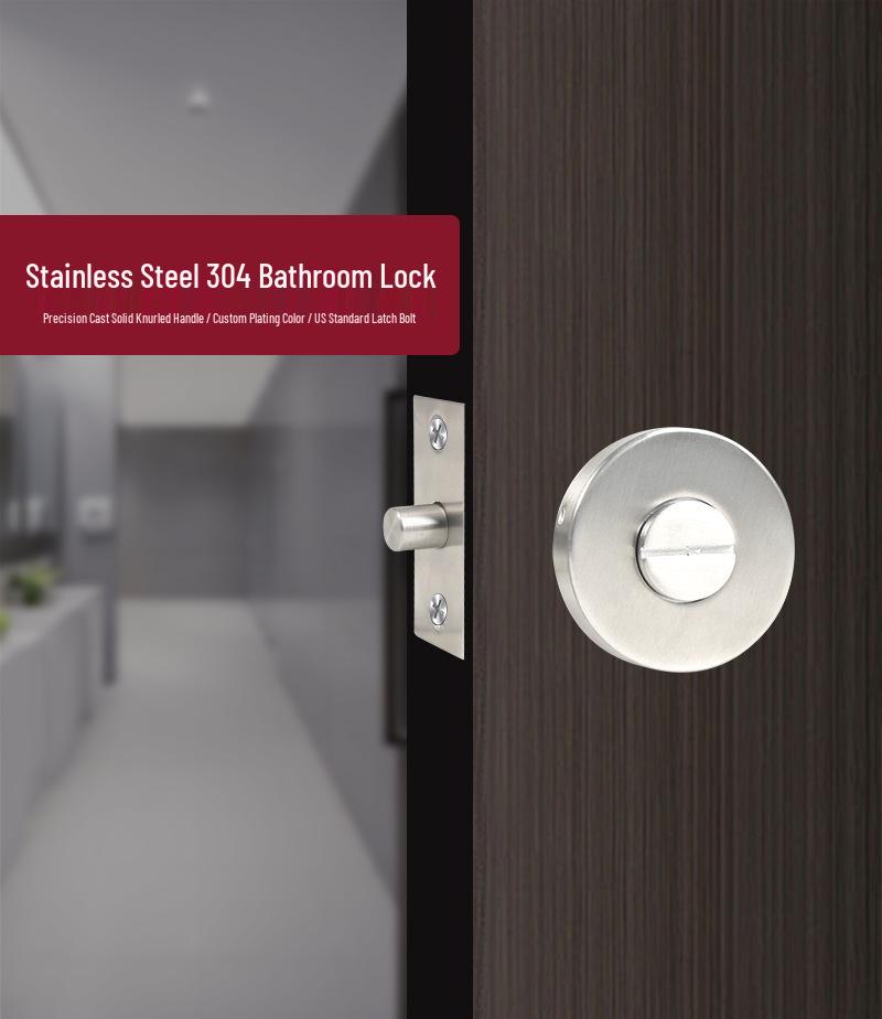 Universal Keyless Bathroom Door Lock Set, Multi-Color Options for Home or Hotel
