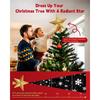 M-Modern-Trees Topper Christmas Tree Lights Christmas Five Pointed Star Christmas Lights US Plug