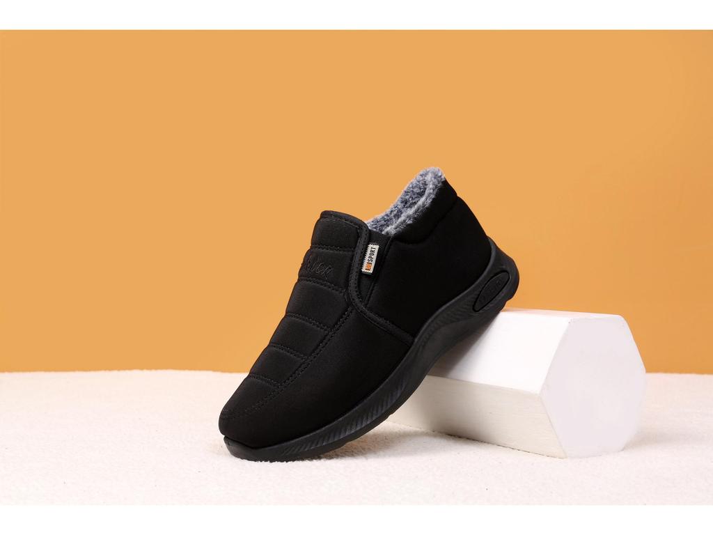 Winter Non-slip Warm Shoes for Men and Women - Thick, Velvet-lined, Waterproof, Cold-proof Cotton Shoes for Middle-aged and Elderly.