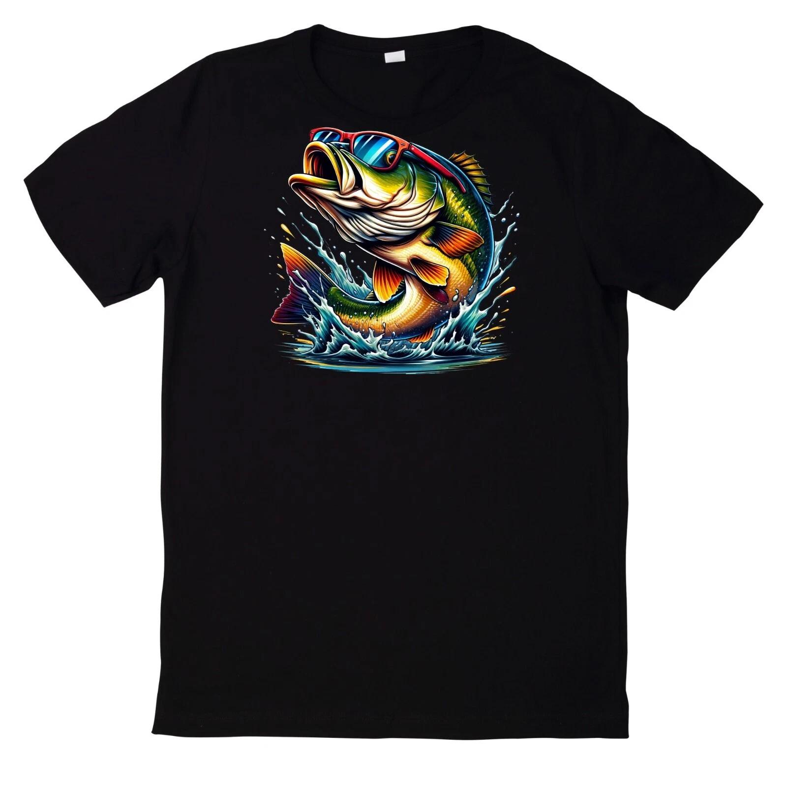 T-Shirt Lustiges Angler Fisch Motiv XXL