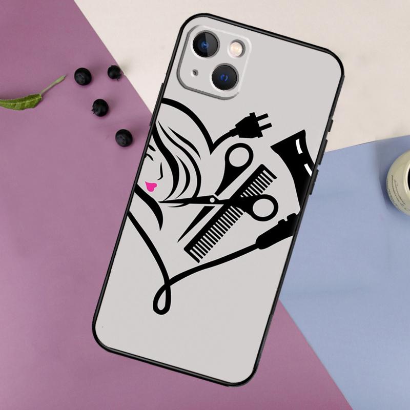 

Hair Stylist Hairdresser Silicone Case For iPhone 17 15 14 12 11 13 Pro Max 16 Plus 12 13 Mini 16e 17 Air Back Cover iPhone 14 Pro