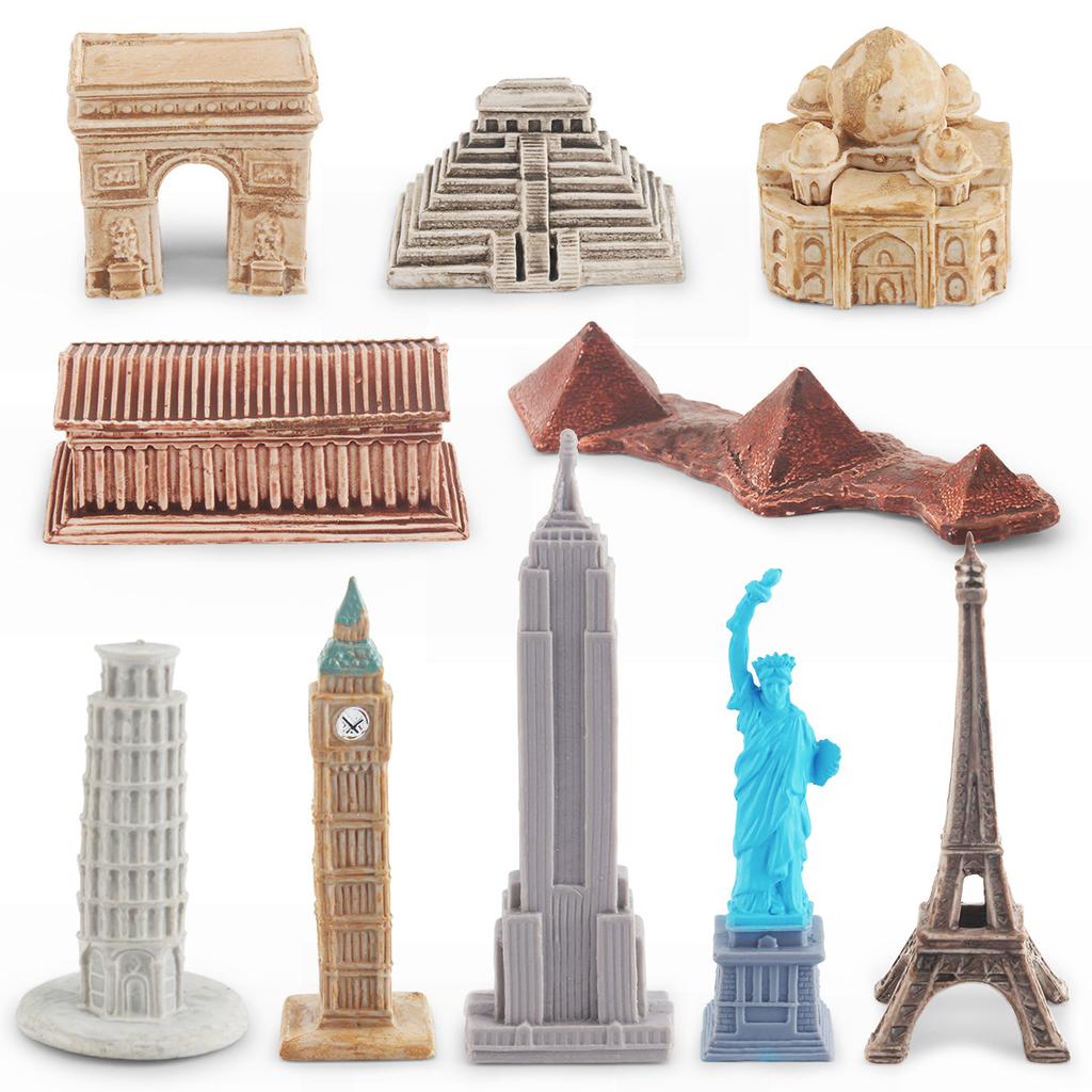 Simulation Building Models Around The World Children'S Educational Cognition Features Landmarks Architectural Ornaments Toys