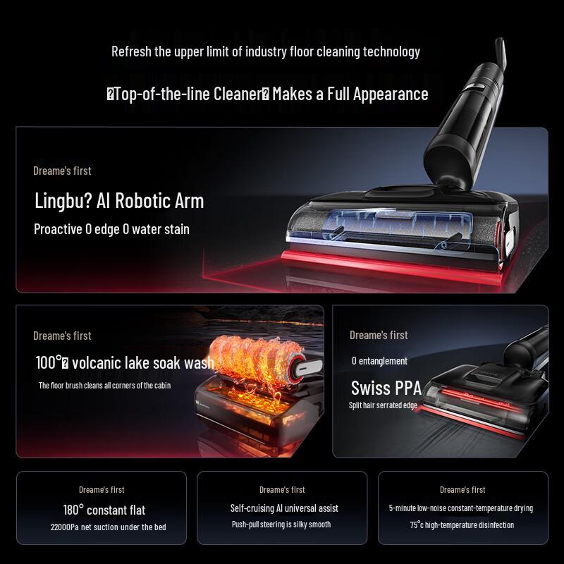 Dreametech T40 Ultra AI Cordless Wet Dry Vacuum with Mechanical Arm
