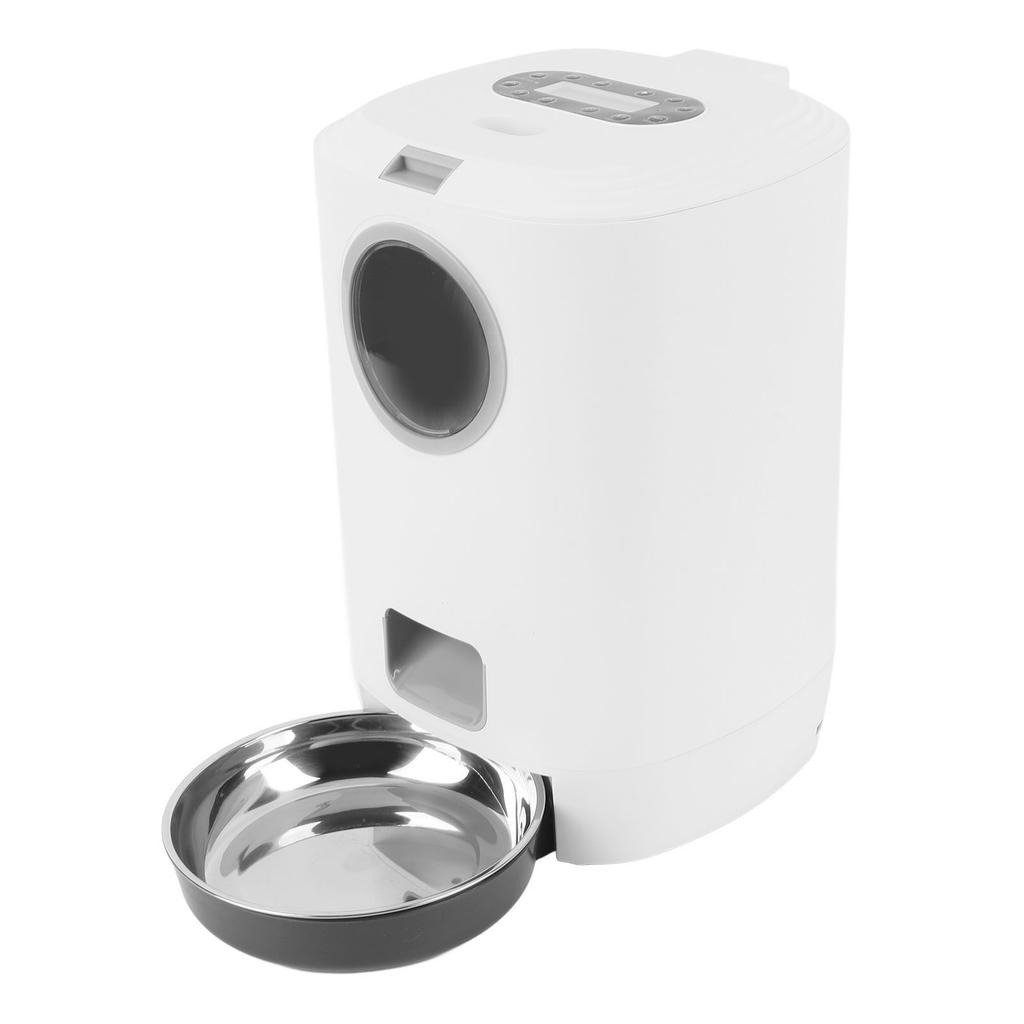 Automatischer Katzenfutterautomat 4,5L Große Kapazität Zeitgesteuert Automatischer Tierfutterautomat Intelligente Portionskontrolle Tierfutter