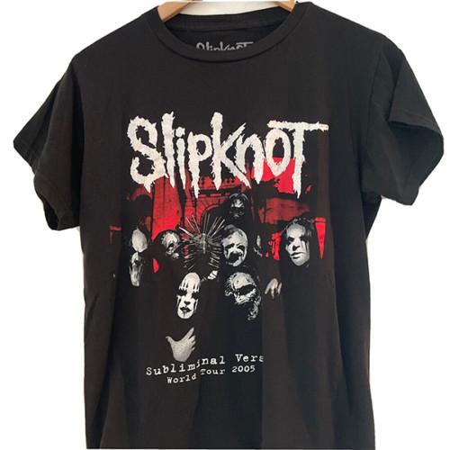 SLIPKNOT Subliminal Verses 2005 Мировой Тур Рок-группа Черная Футболка Унисекс Футболка XXL