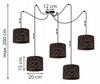 Ceiling Hanging Lamp, Spider Pattern Lampshade, Copper