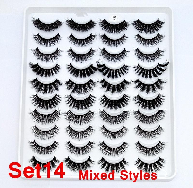 8/20 párov 15-20 mm prírodné 3D umelé mihalnice Makeup Kit Mink Lashes Predlžovanie norkových mihalníc