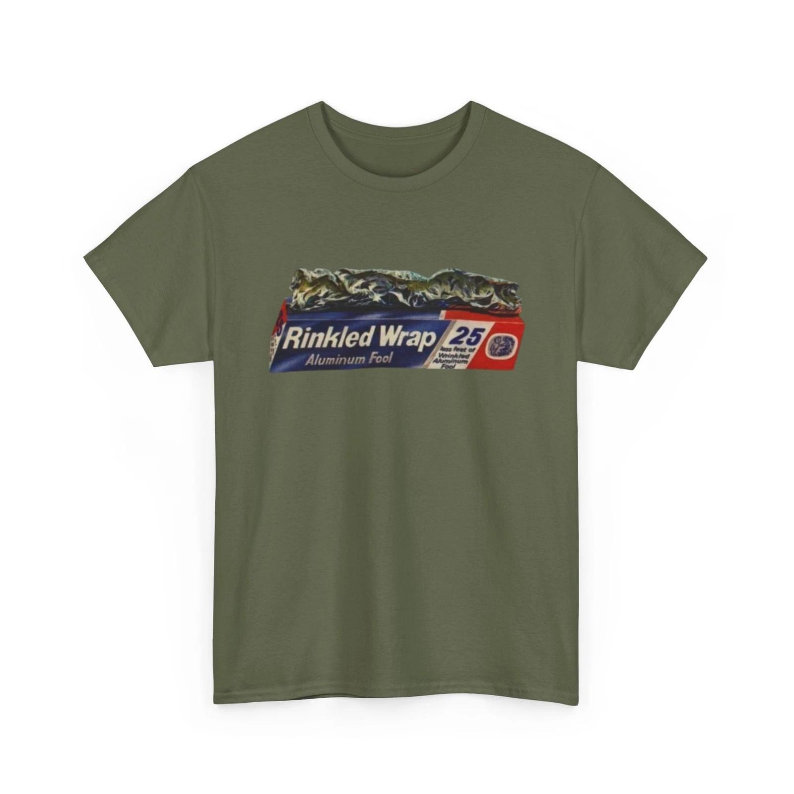 

Wacky Packags Rinkled Wrap Aluminum Foil Printed T shirt Reynolds Wrap Parody 3XL