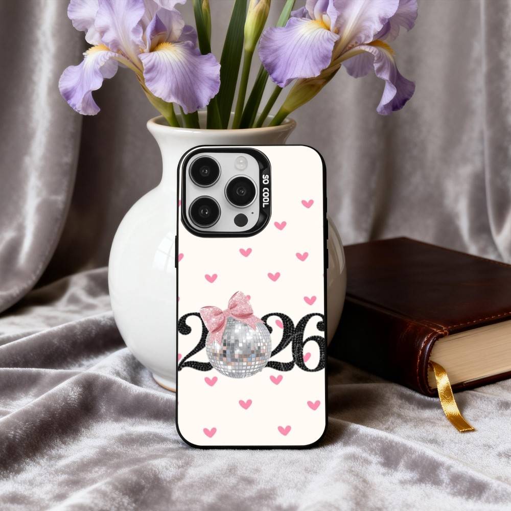 

2026 New Year s Art Phone Case For iPhone17,16,15,14,13,12,11 Plus,Pro Max Black Candy silver phone case iPhone11PROMAX